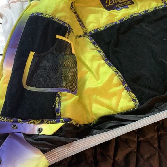 Liquid performance womens large ski snowboard winter coat jacket blue green neon - Picture 11 of 14